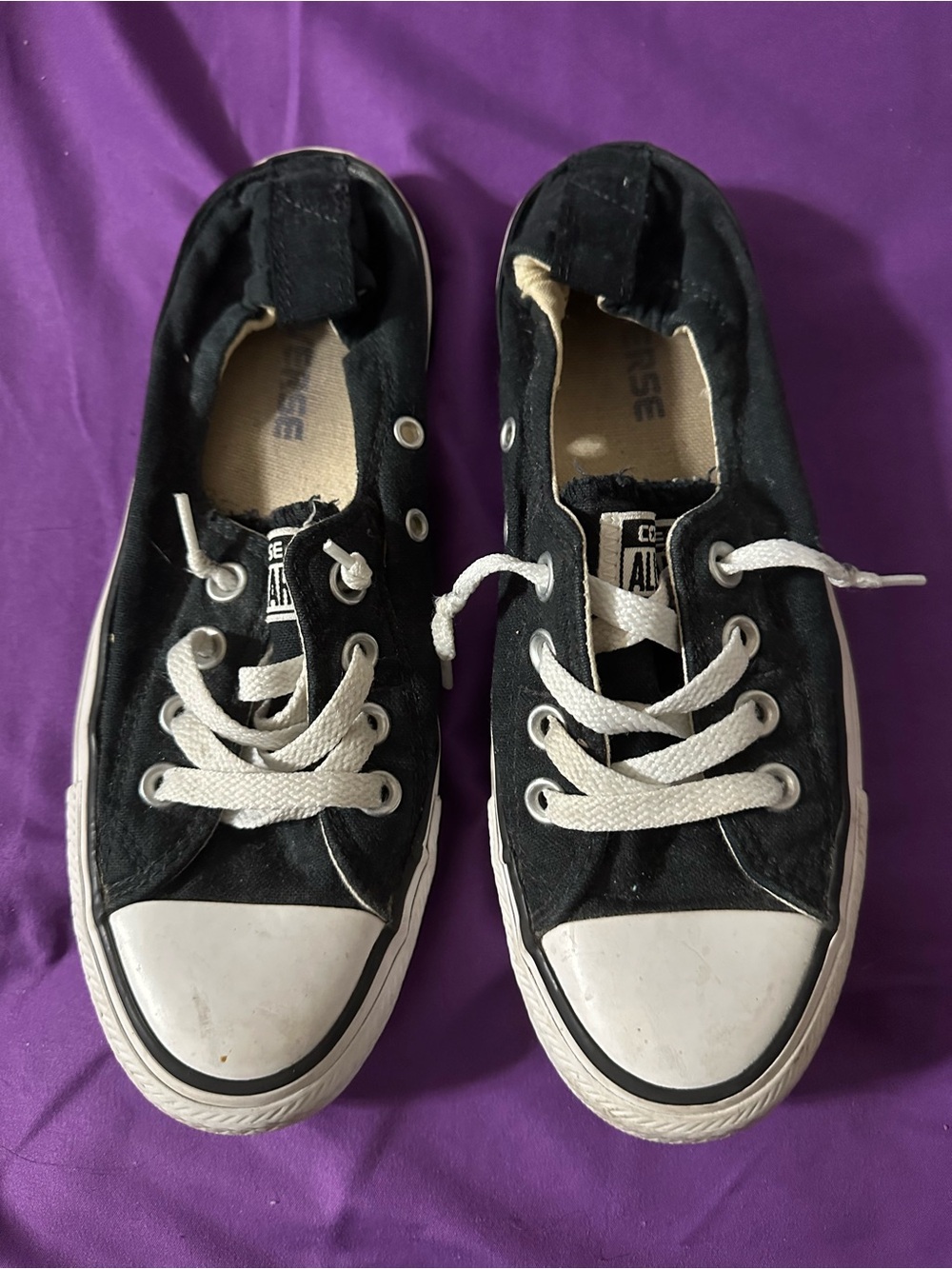 Converse Black and White Canvas Low-Top Sneakers